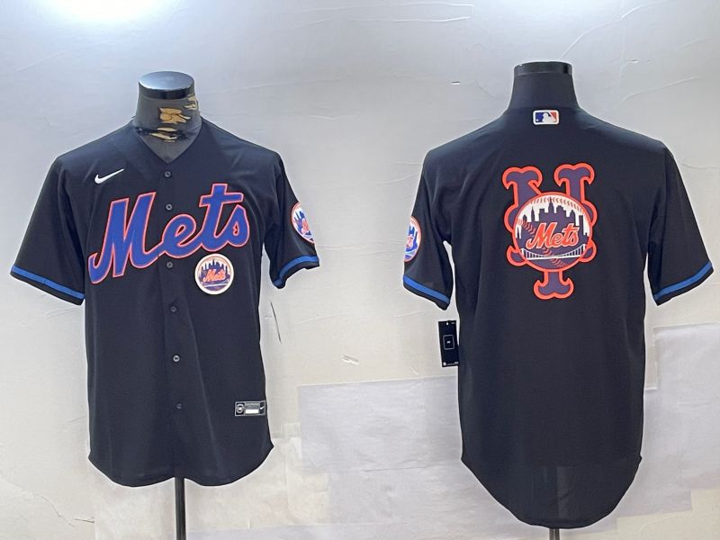 Men New York Mets Blank Black Game 2024 Nike MLB Jersey style 5->new york mets->MLB Jersey